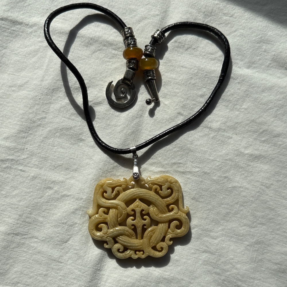 Beautifully Carved Pendant Necklace